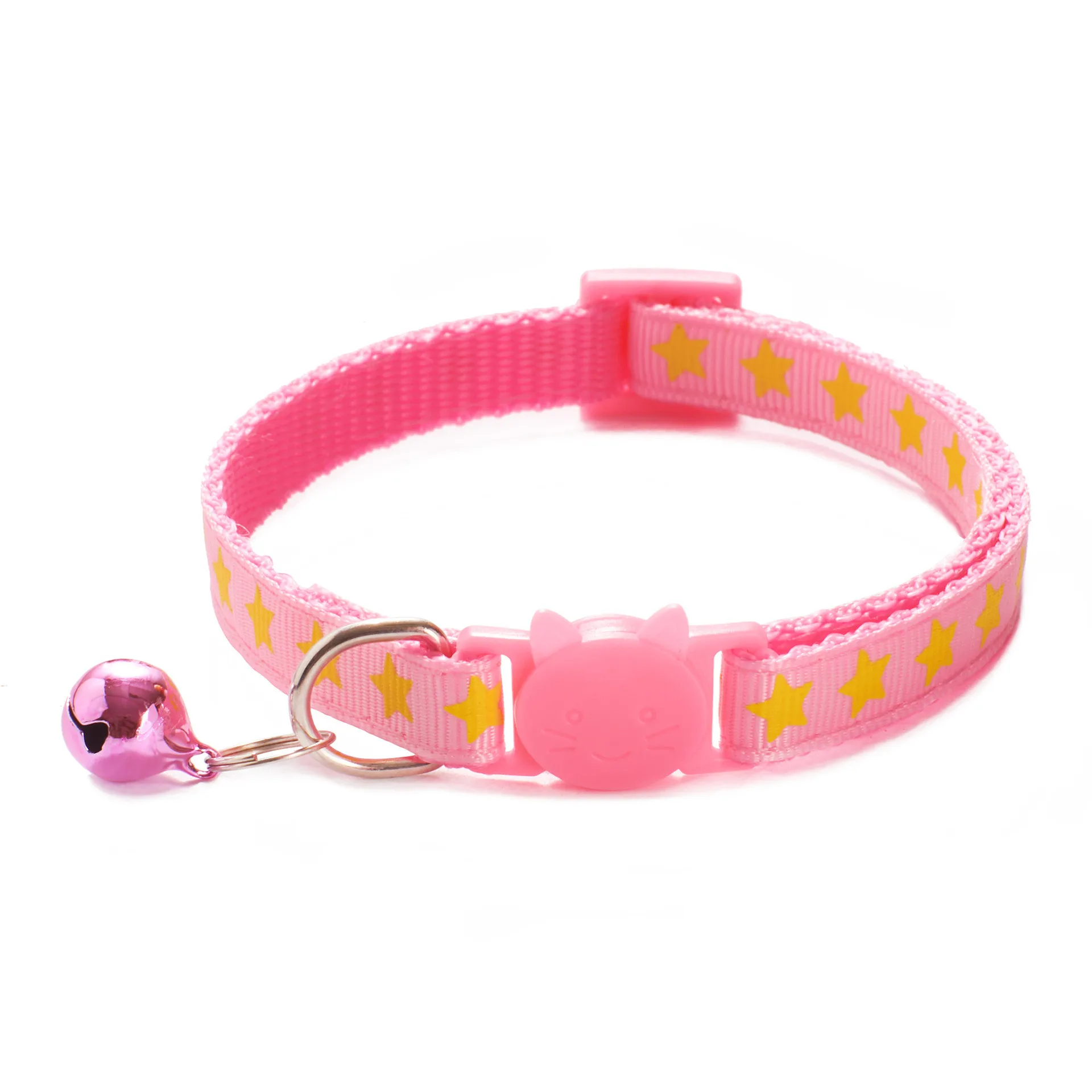 12 PCS LOT Wholesale Breakaway Cat Collars Safety Kitten Adjustable Collar Bell Cat face