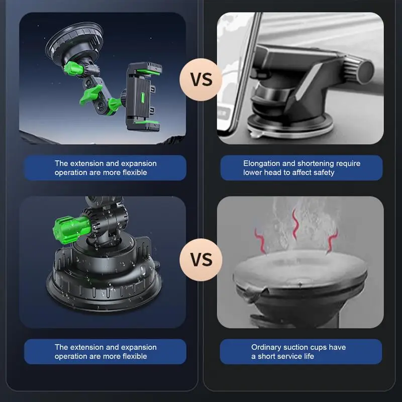 Dashboard Phone Mount Dashboard Mount Adjustable Phone Holder Windshield Smartphones Stand Road Trip Cellphone Base For