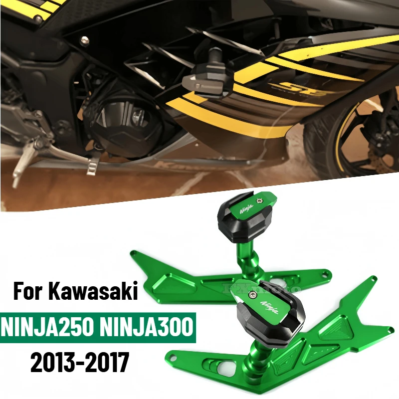 

For Kawasaki NINJA250 NINJA300 2013-2017 Motorcycle CNC Frame Slider Crash Pad Protector NINJA 300 250 2016 Falling Protection