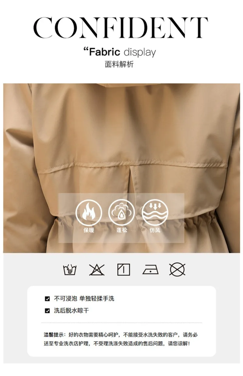 2026 Winter Jacket New Women Parka Clothes Mid Length Coat Wool Liner Hooded Jacket Fur Collar Thick Warm Snow Wear Padded Parka