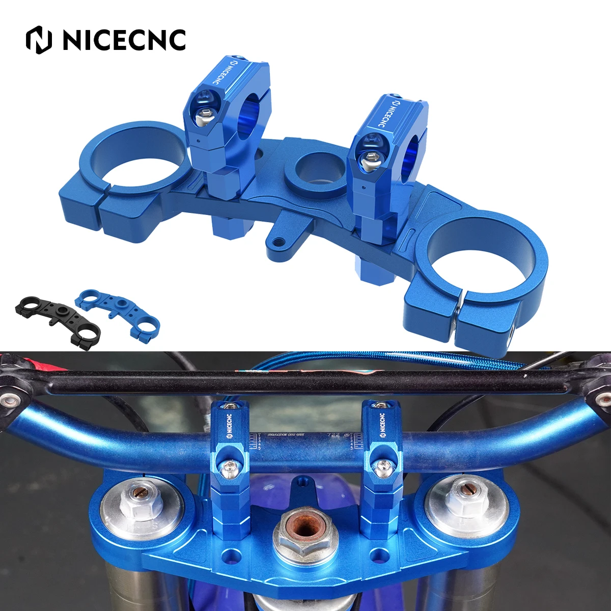 

NICECNC For Yamaha YZ85 YZ 85 2002-2022 2021 2020 YZ80 YZ 80 1993-2001 Motorcycle Handle Bar Riser Clamp Upper Triple Tree Clamp