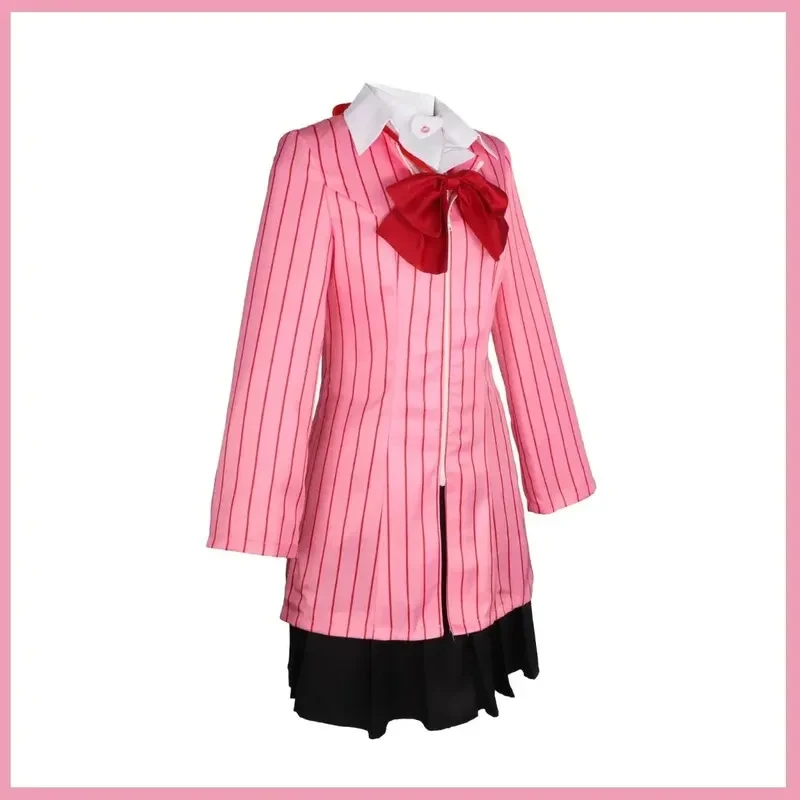 Anime Game Dancing Moon Night Yukari Takeba Cosplay Costume P3 Wig Pink Coat Uniform Woman Sexy Cute Halloween Suitx;8's,6 FD1;6 - view 2