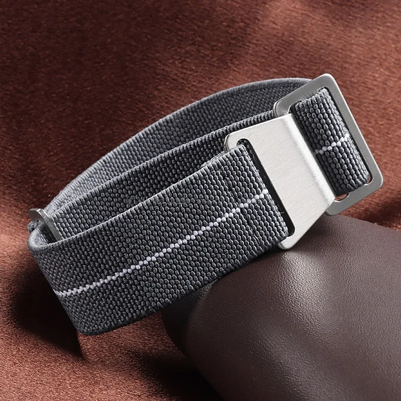 Nylon gevlochten horlogeband elastische nylon band Franse troepen parachute tas universele polsband heren dames sportarmband 18/20/22 mm