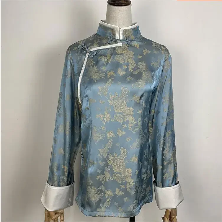 

Tibetan Clothing Women's New High-End Tencel Shirt