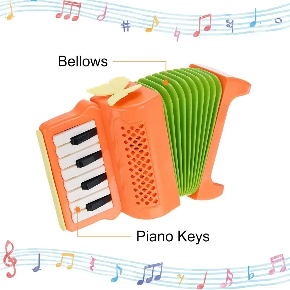 Petit accordéon interactif pour enfants, instrument compact d'éveil musical