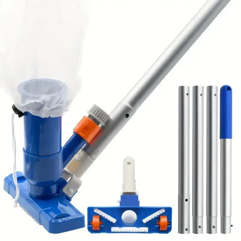 Pool Jet Vacuum Cleaner Set with 4-Section Pole for Above Ground Pool Spa Pond Hot Tub Cleaning