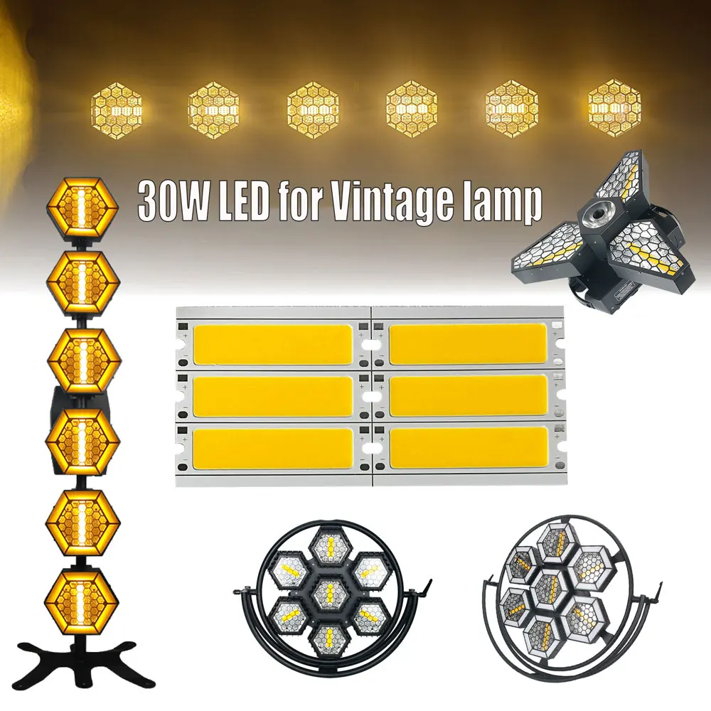 

30W Retro LED Bead Plate Stage Light Accessories Bar Karaoke Disco Lighting Repair Parts Replacement LED Light Source Panel