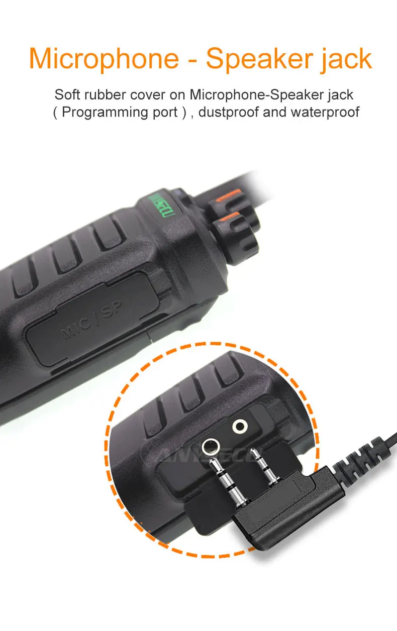 2PCS Walkie Talkie Headset Kopfhörer Kopfhörer Für Kenwood Baofeng UV-5R UV82 UV-17 UV 32 Tytera TC-UV8000 ANYSECU DM-A6 AC-215R – Detail 15