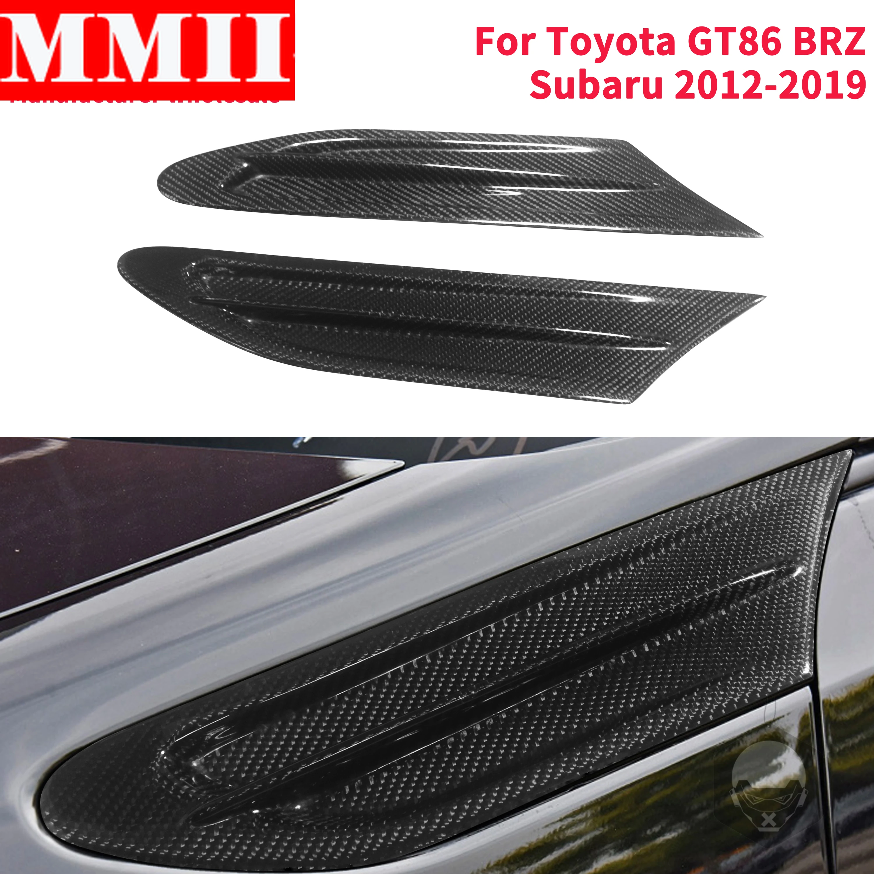 

Real Carbon Fiber Car Air Vent Side Fender Trim Sticker For Toyota GT86 BRZ Subaru 2012-2019 Paste Style Of Auto Accessories