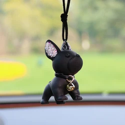 Black resin law dog dog car interior, car rearview mirror, car hanging accessories