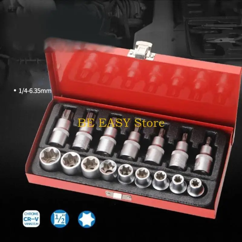 Set socket bit Torx E28F E10-E24 T30-T70 CRV STAR STAR DRUA