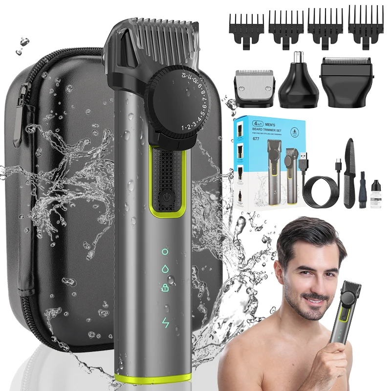 

New Men's Professional Household 4 in 1 Hair Trimmer Multi-function Hair Clipper Electric Shaver Nose Eyebrow Hair Grooming Kit