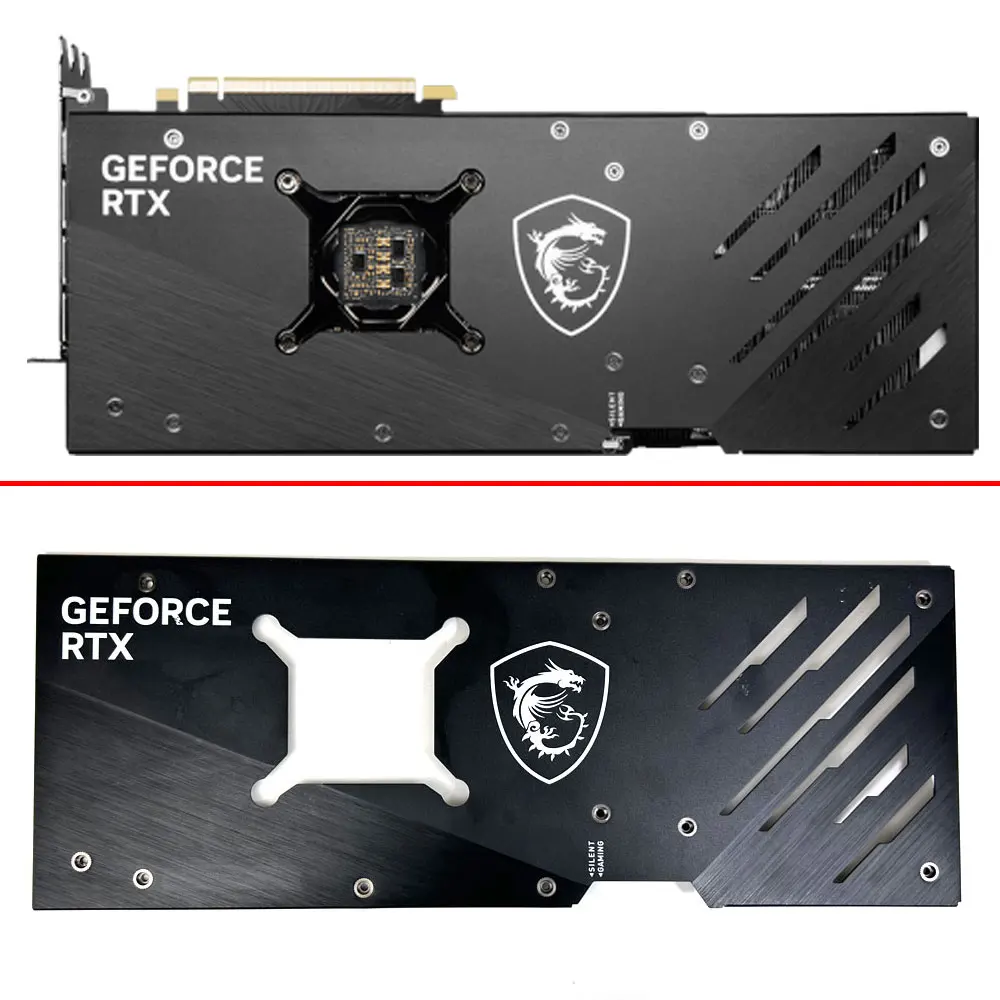 Old Original Video Card Backplane RTX4070 TI For MSI RTX 4070 Ti GAMING X TRIO 12G Replacement Graphics Card GPU Backplane