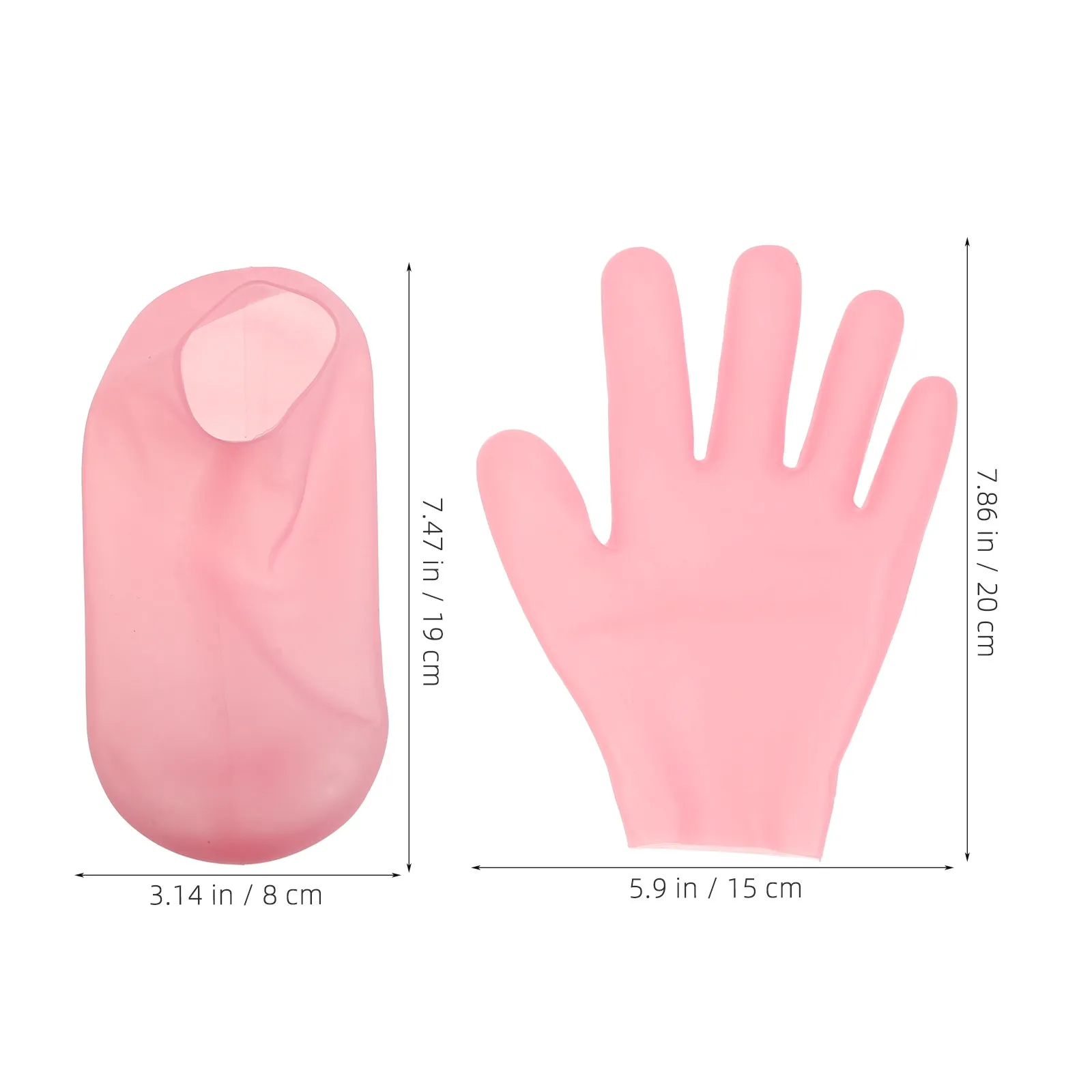 1Set Silicone Foot and Hand Masks Moisturizing Socks Gloves for Dry Cracked Feet Hands Exfoliating Reusable Spa-Like Home Care view 2