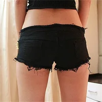 Women Side Zipper Splice Denim Shorts Lace-up Open Crotch Ultra-short Trousers Casual Three Quarter Pants Female Sexy Streetwear - Image 6