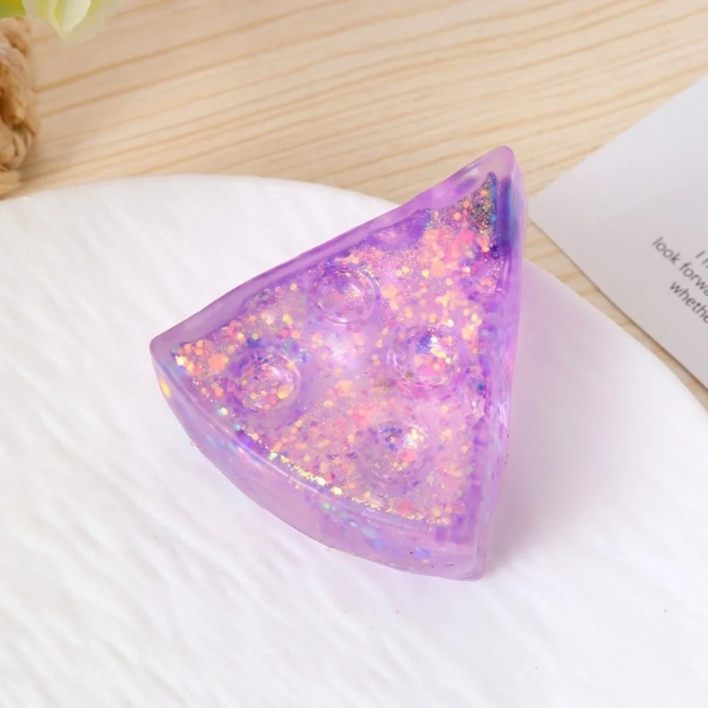 Transparent Squeeze Stress Toy Handmade Super Soft Mochi Cheese Toy Slow Rebound Anti-stress Sensory Decompression Desk Toy