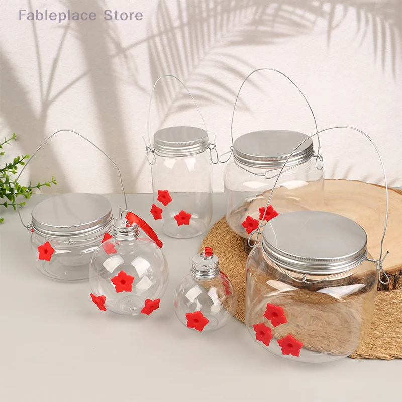 Novo ao ar livre pendurado pássaro alimentador de água flor mason jar colibríes garrafa rega bebedor para jardim pássaro selvagem