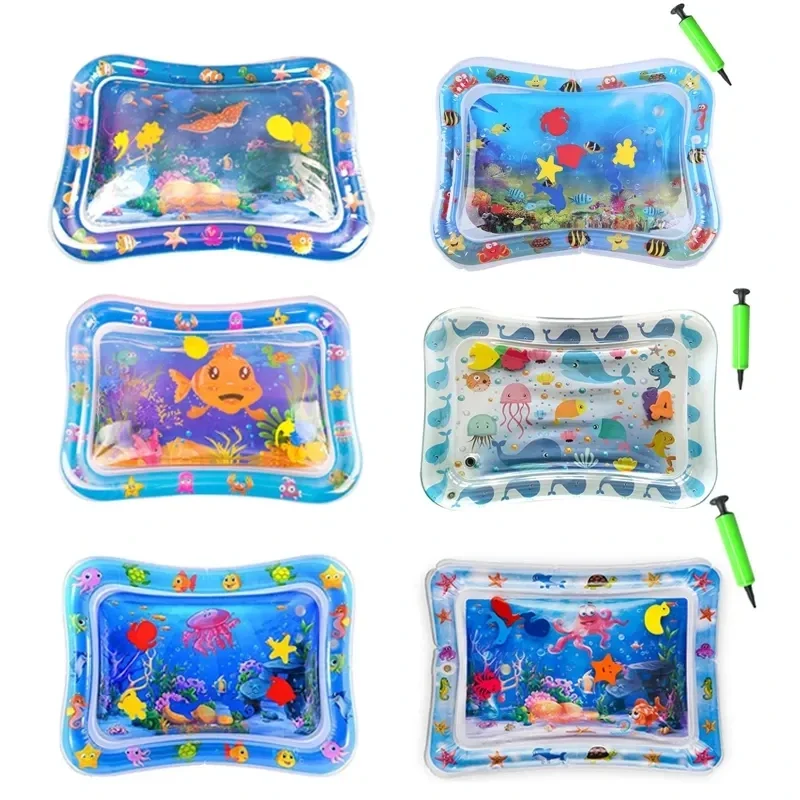 Baby Kids Water Play Mat Inflatable Infants Tummy Time Playmat Toys for Children Summer Swimming Beach Pool Game Cool Carpet Toy