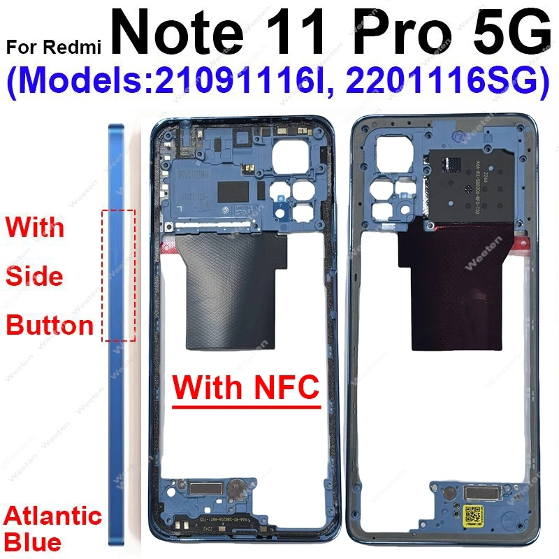 

Настраиваемая средняя рамка ЖК-дисплея для Xiaomi Redmi Note 11 Pro 5G 21091116I 2201116SG: решение для замены и ремонта среднего корпуса