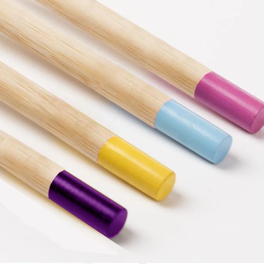 

6pcs Children Soft Bristle Toothbrush Kids Bamboo Wooden EcoFriendly LongHandle Antislip Safe Mouth Oral Cleaning