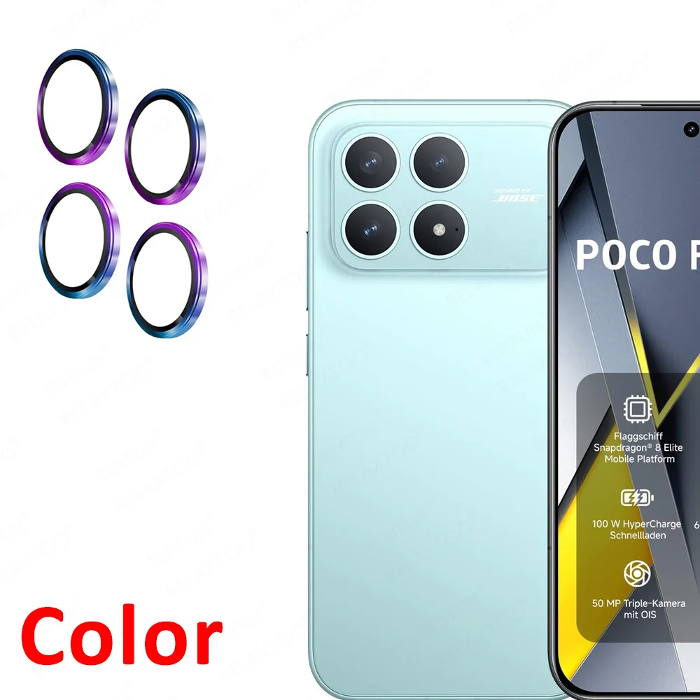 For Xiaomi POCO F8 Pro Ultra 5G Camera Protector Metal Ring+Lens Glass Back Camera Cover Anti-Scratch Lens Case Global Version