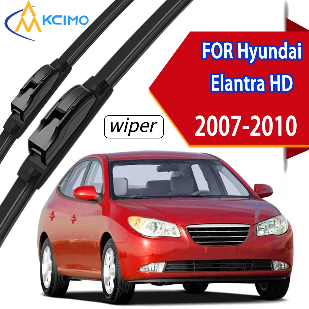 

Premium High-Density Rubber Front Windscreen Wiper Blades Perfect Fit for Hyundai Elantra HD 2007-2010