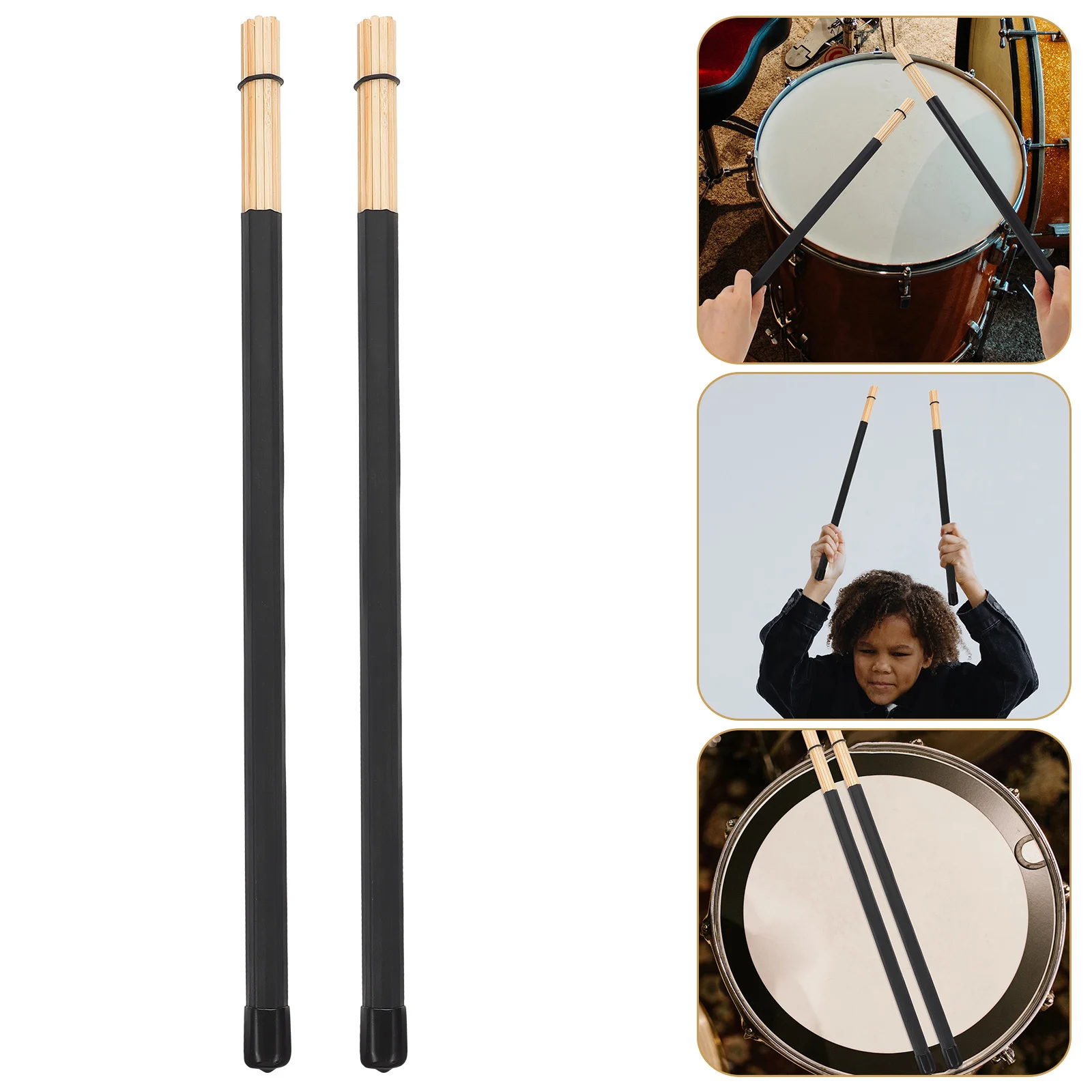 

Drumsticks Rod Percussion Mallet Professional Accessory Black Instrument Hammer