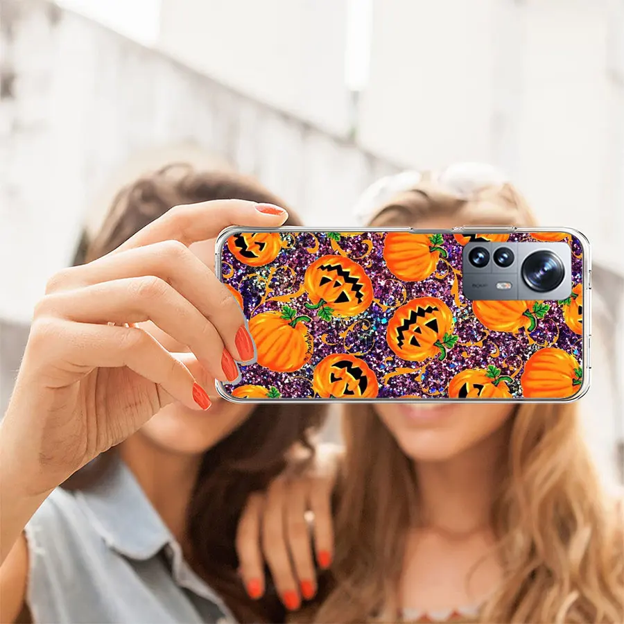 Capa de Telefone Halloween Abóbora Cabeça para Xiaomi Mi, Maple Leaf, Morcego, 13, 12T Pro, 12X, 12 Lite, 5G, 11T, 11i, 11 Ultra, 10, 10T, 9T, pro 9, 8, 6X 5