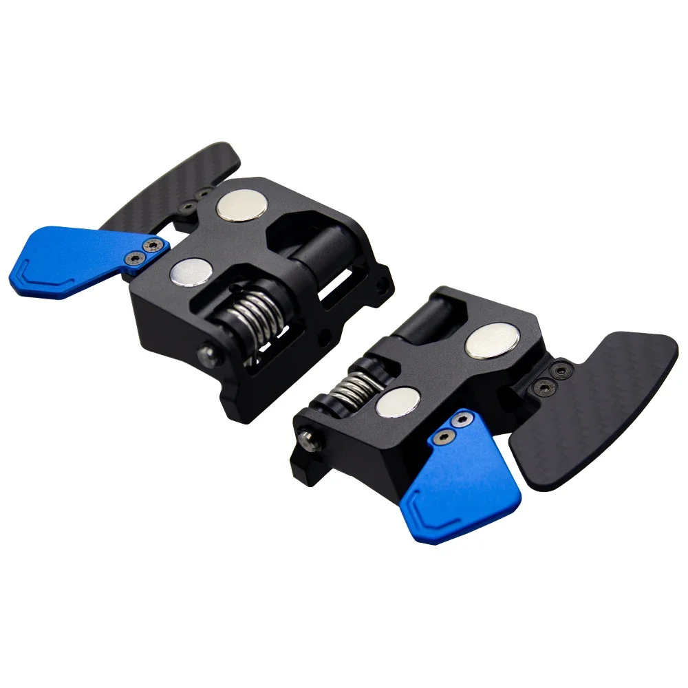 Simube dubbele peddelmodule voor Fanatec-wiel, koolstofvezel en aluminiumlegering met magnetische schakelaars en Hall-sensoren