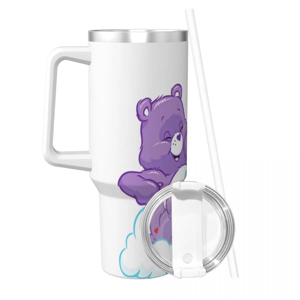 Care Bears Share A Laugh Tumbler Cold and Hot Water Bottle Heat Preservation Stainless Steel Thermal Mug Design Beach Mugs Cup