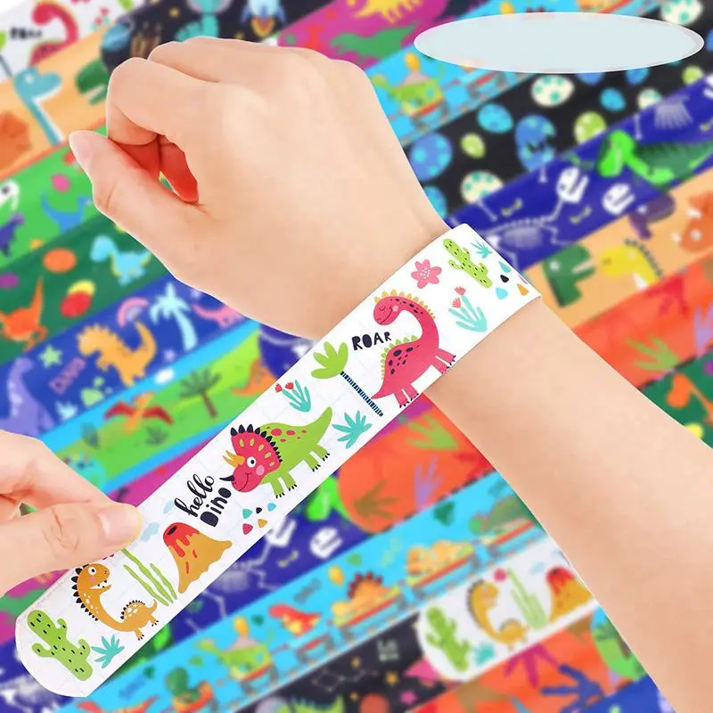 20PCS Dinosuar Slap Bracelets Kids Mermaid Unicorn Party Favor Gift Birthday Carnival Party Gift Guest Giveaways Children Pinata