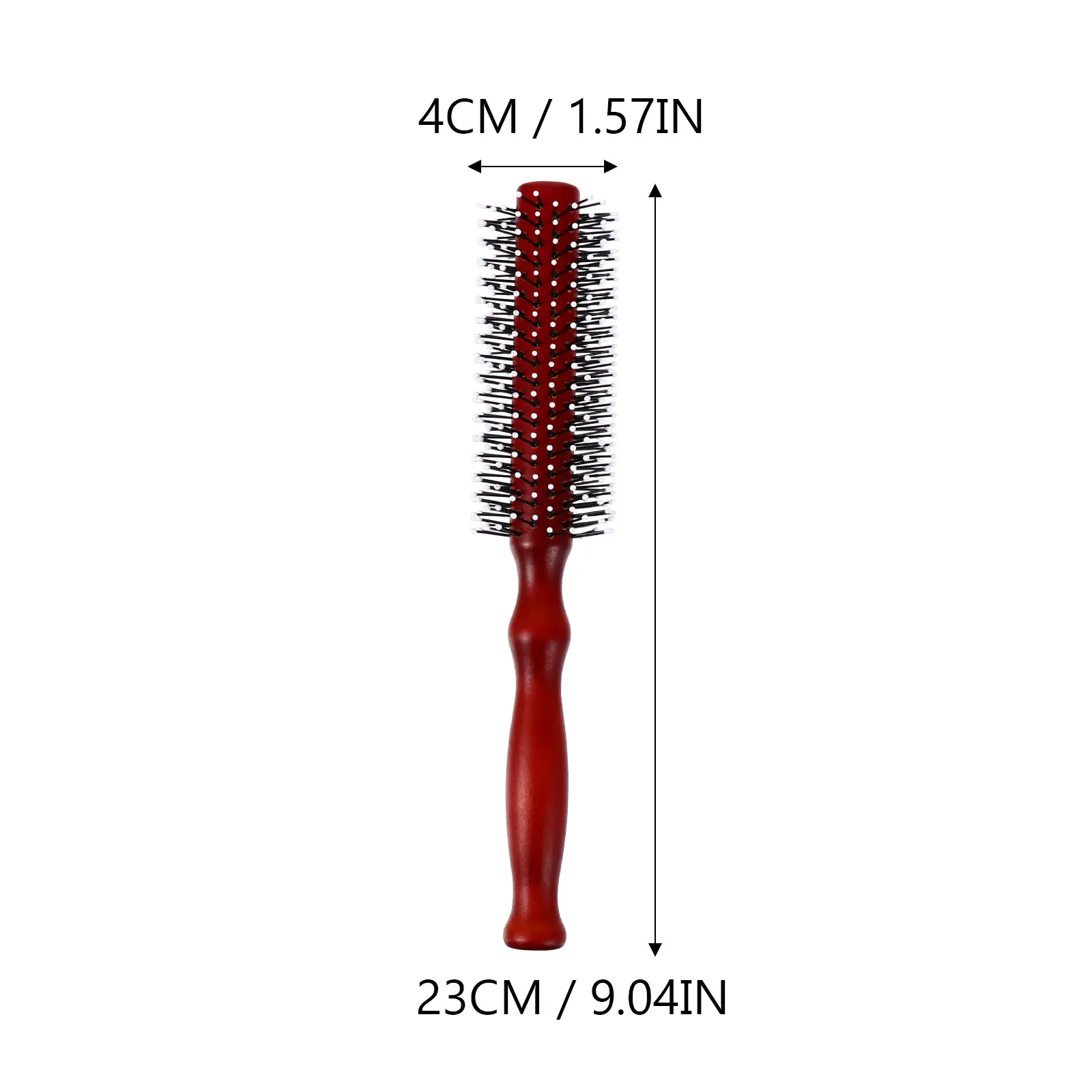 

1Pcs Wood Handle Hair Comb Round Rolling Brush for Effective Detangling Gentle Scalp Stimulation Portable Hair Styling