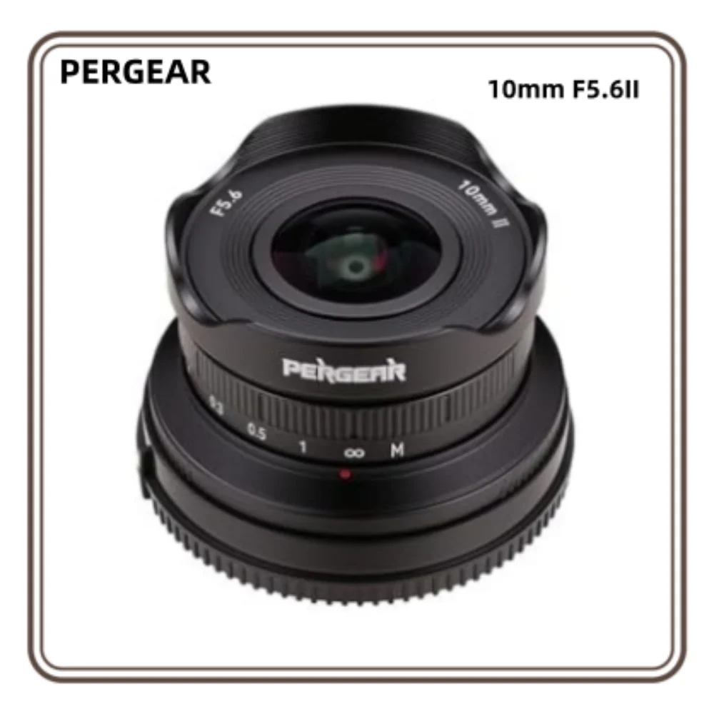 PERGEAR 10mm F5.6II APS-C Obiektyw typu rybie oko z ręcznym ustawianiem ostrości do aparatów bezlusterkowych Fuji XF M43 Sony E Canon EOS M Nikon Z