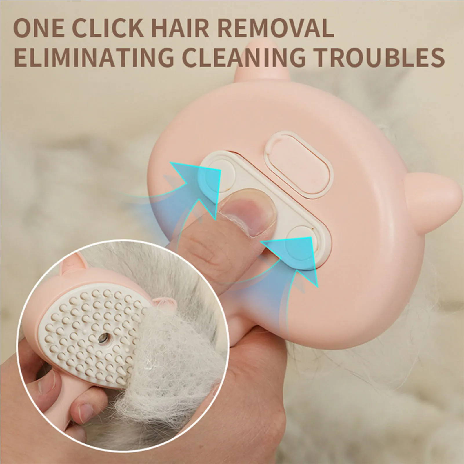 Pet Grooming Brush Massage Comb Gently Remove Loose Undercoat Brush for Pet Supplies Improves Circulation