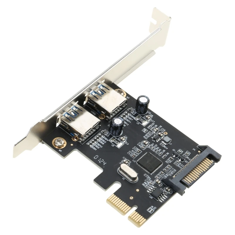 Highly Speed PCIe to 2 USB C Port Expansion Card with Low-profile Brackets ASM1042 Chipset for Standard Desktop Dropship