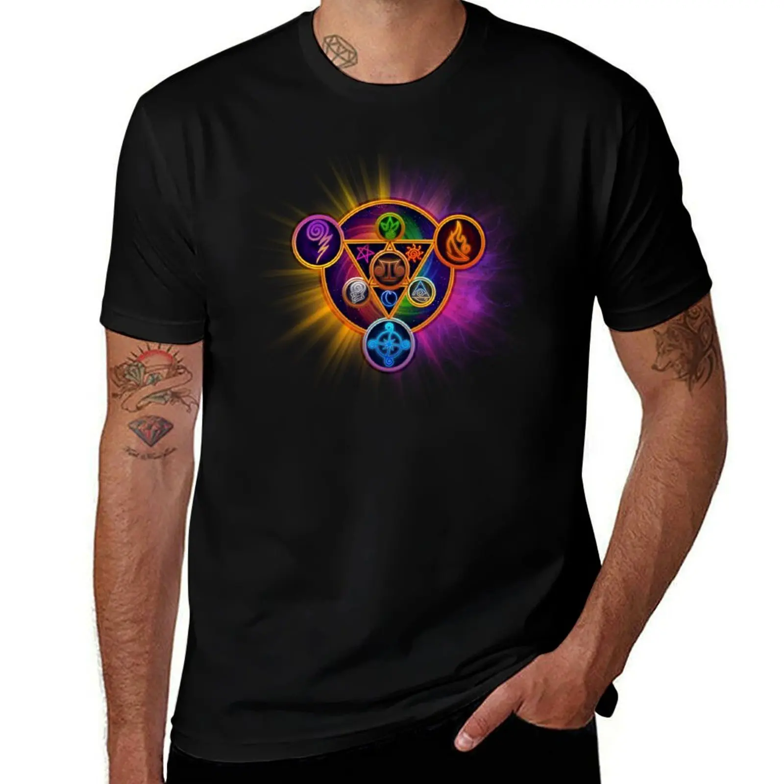 Wizard101 - The Spiral Schools T-Shirt Casual Streetwear Short Sleeve Tee