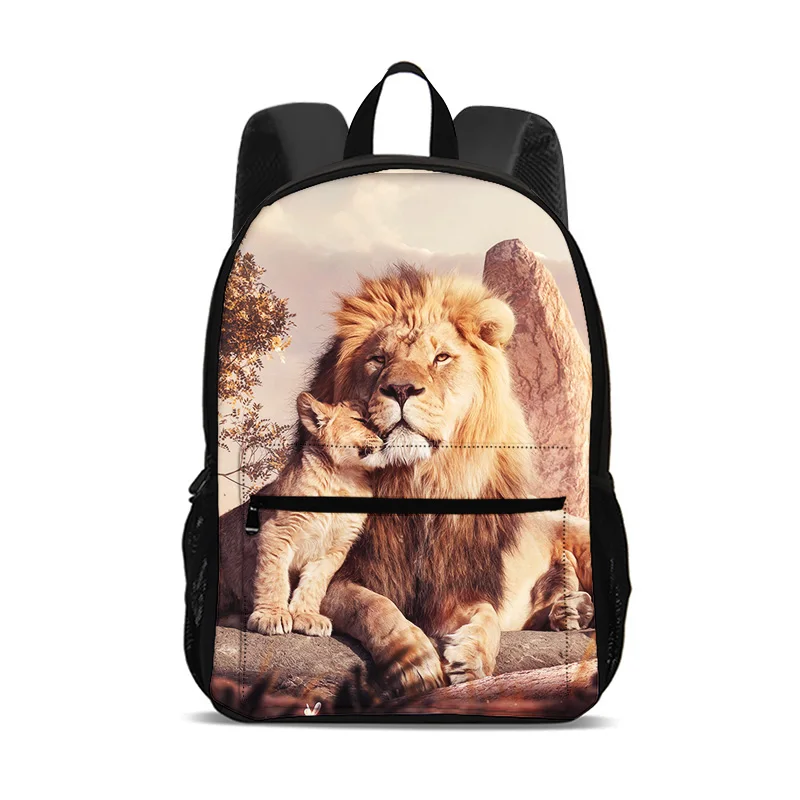 

lion Backpack Versatile Cartoon Large Capacity Outdoor Travel Mountaineering Boy and Girl School Birthday Best Gift