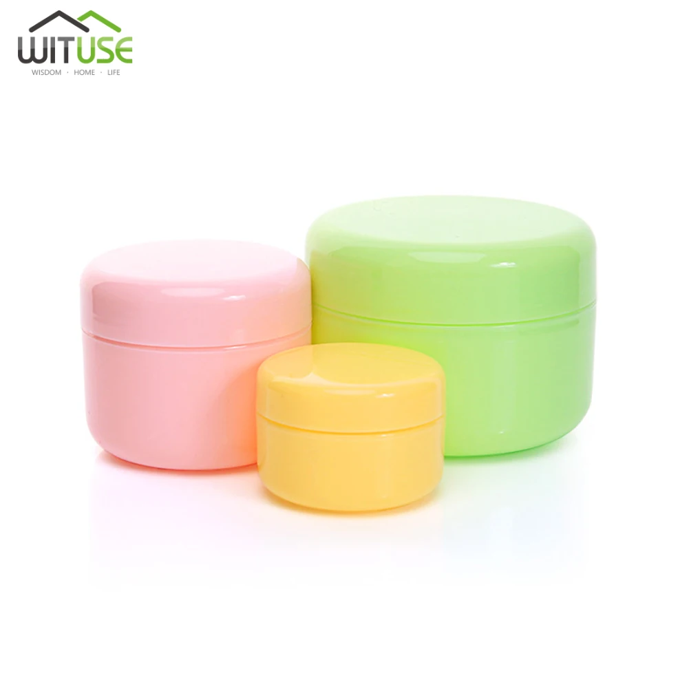 

5pcs Empty Jar 20g 50g 100g Pots Refillable Bottles Travel Face Cream Lotion Cosmetic Container Plastic Empty Makeup Jar Pot