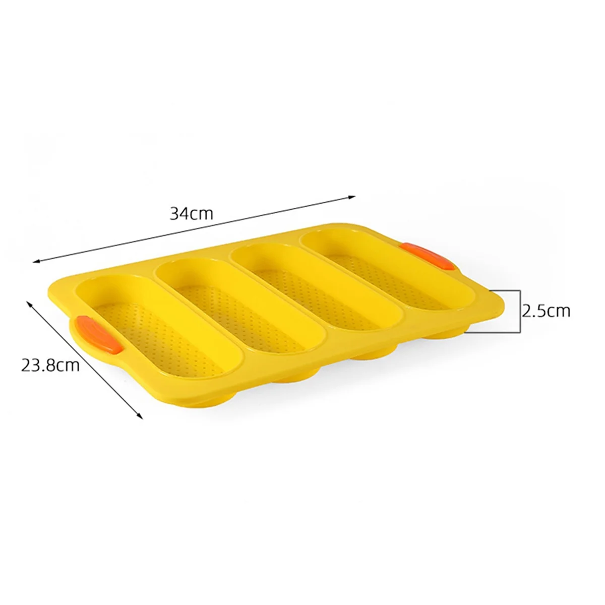 ABDR-Silicone Loaf Pan Baking Pan for Baking French Baguettes/Hot Dog Buns,Nonstick &Easy Clean&Heat Resistant,Grey