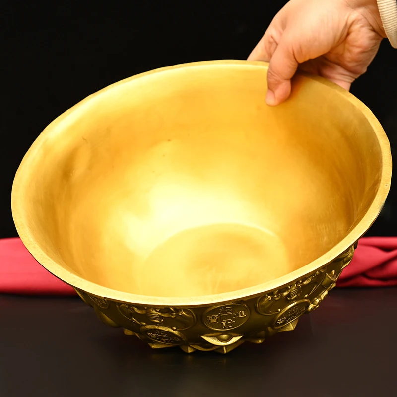 Exquisitely Crafted Brass Treasure Bowl Ornament Home Decor Craft Gift