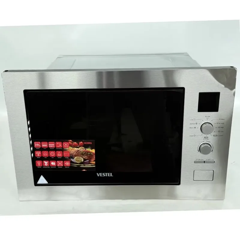 Airo 25L Multifunction Touch Stainless Steel Microwave Oven In-Built Installation for Kitchen Households Hotels True Grilling