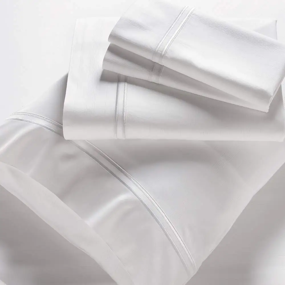 

Elements Rayon From Bamboo Sheet Set Featuring Precision-Fit Corners And Enveloping Pillowcases, Full, White