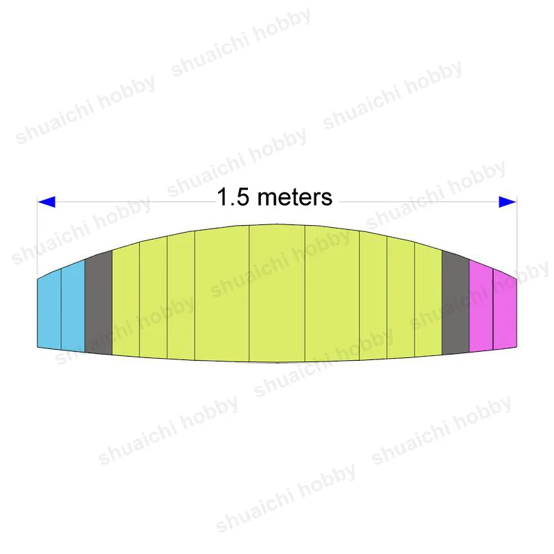 1Set RC Powered Paraglider 2204 Motore Brushless 1.5 Metri foglia1.5 Paracadute di Controllo Remoto UAV Giocattoli di Montaggio per I Bambini di Età