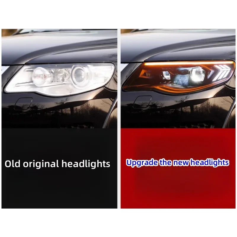 Car headlights for the Touareg 2007-2010 new upgraded LED style plug and play