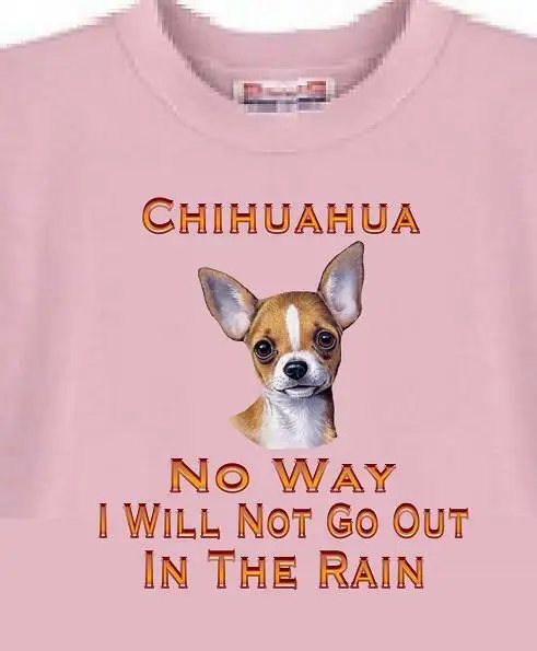 

Dog T Shirt Men Women - Chihuahua No Way I will Not Go Out In The Rain