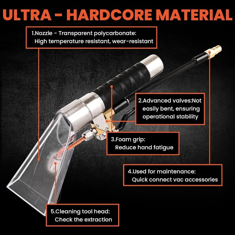 Shop Vac Extractor Kit، مجموعة خرطوم مستخرج أفضل لتنظيف السجاد والمفروشات في المنزل والسيارات، مع عصا، خرطوم ومحول