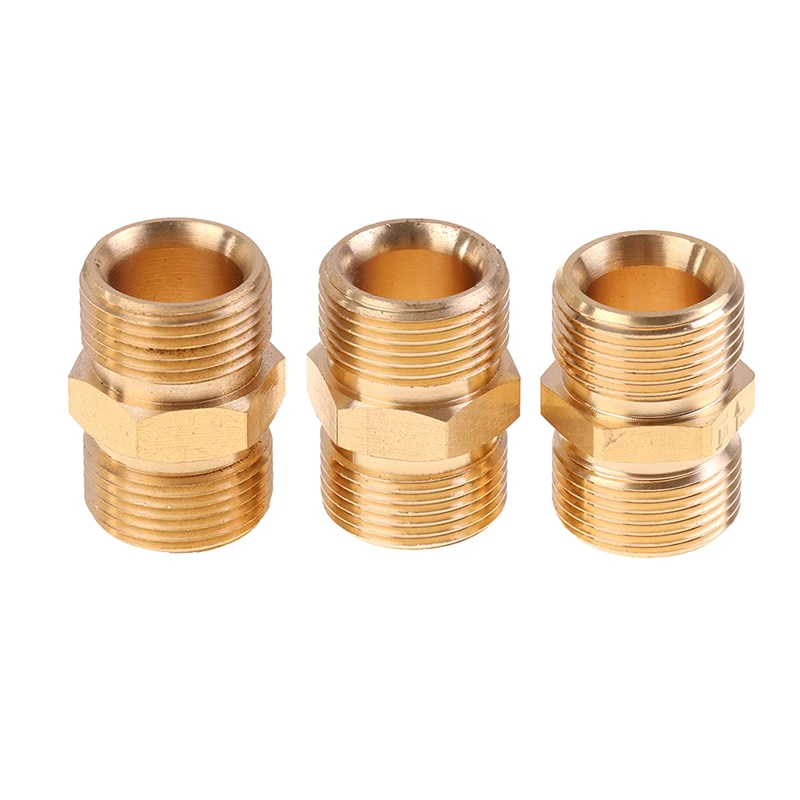 Hochdruckreiniger-Schlauchverlängerungsadapter aus Kupfer M22 14mm und 15mm Außengewinde Innengewinde Schlauchkupplungsadapter – Detail 7