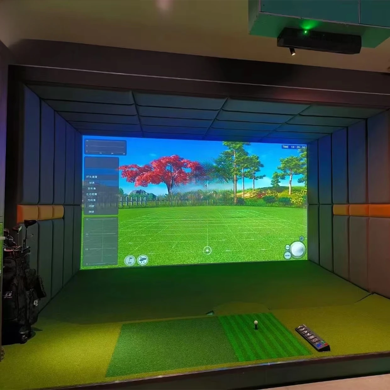 LJ Professional Indoor Sports Simulator Golf Training with Golf Balls High-Tech Screen Golf Simulator System