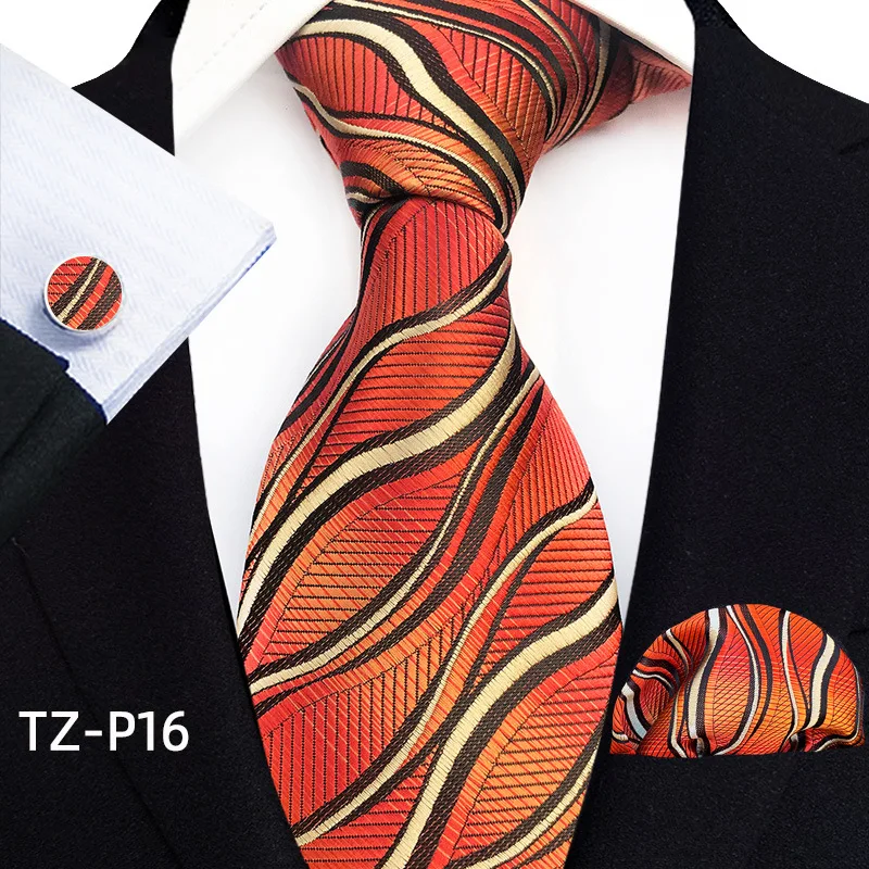 Floral Blau Krawatten Für Männer Hochzeit Party Business Mann Krawatte Taschentuch Brosche Manschettenknöpfe Set Männer Zubehör Gravata – Detail 18