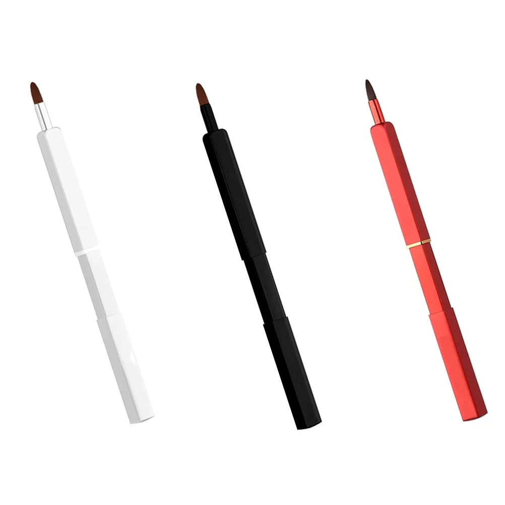 3 pezzi per rossetto in lana bionica con manico morbido, set di applicatori per strumenti per trucco, applicatore per pennelli per ombretto, pennello per rossetto da donna